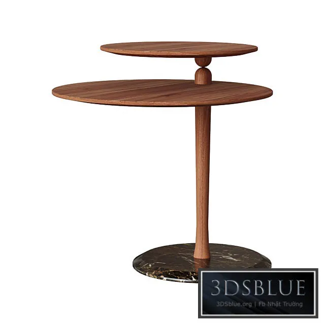 Side table Vaiven walnut 3DS Max - thumbnail 3