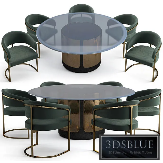 Visionnaire dining set 3DS Max - thumbnail 3