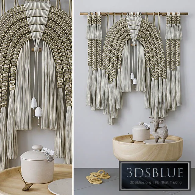 Decorative set with Wall Hanging Macrame # 5 3DS Max - thumbnail 3