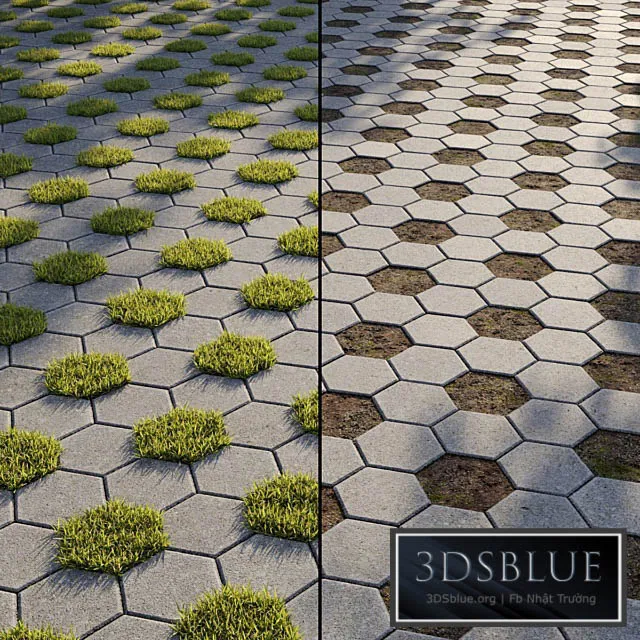Eco-paving Type 1 Pattern 9 3DS Max - thumbnail 3