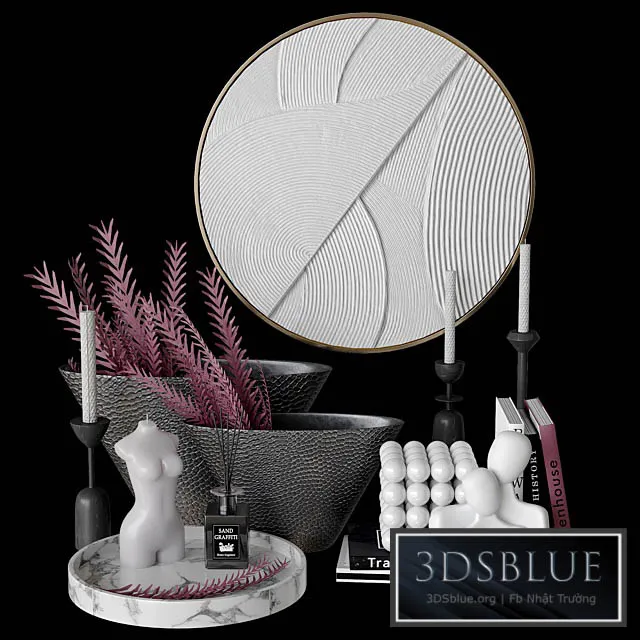 Decorative set with bas-relief 3DS Max - thumbnail 3