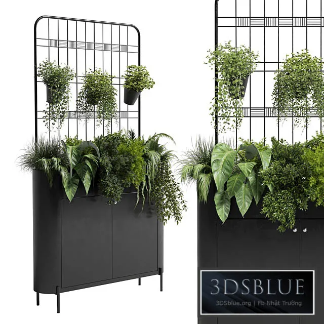 stand wall decor with shelves for the library and closet or showcase plants collection 175 3DS Max - thumbnail 3