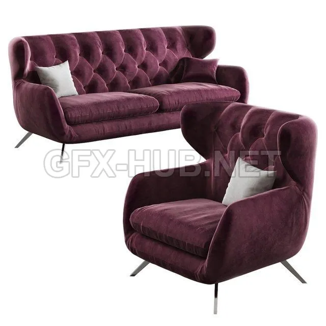3C Candy Sixty sofa and armchair – 200111