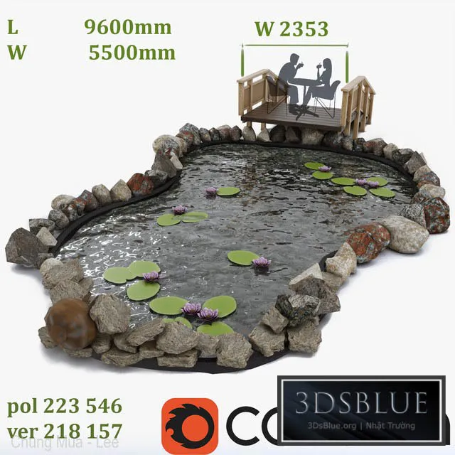 Garden Pond 3DS Max - thumbnail 3