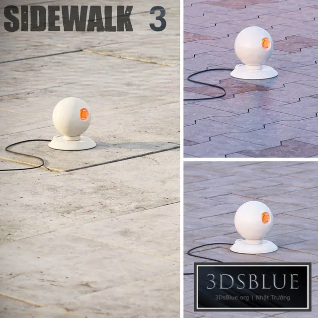 Sidewalk Tiles 3 3DS Max - thumbnail 3