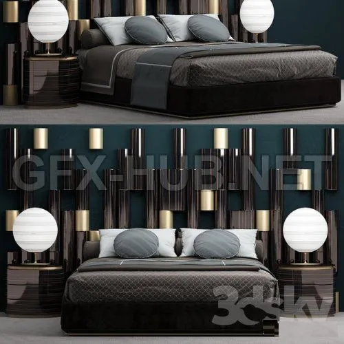 A bed of my design dashboards by Gogolov Artem 3d model – 204885