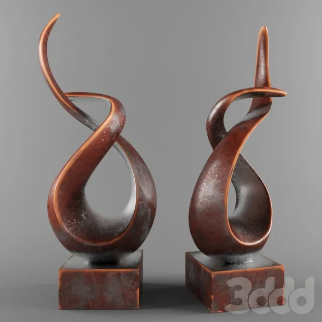 Abstarct metal bronze statue – 204991