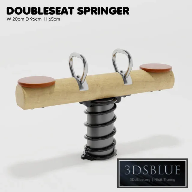 “KOMPAN. Spring swing “”double spring””” 3DS Max - thumbnail 3