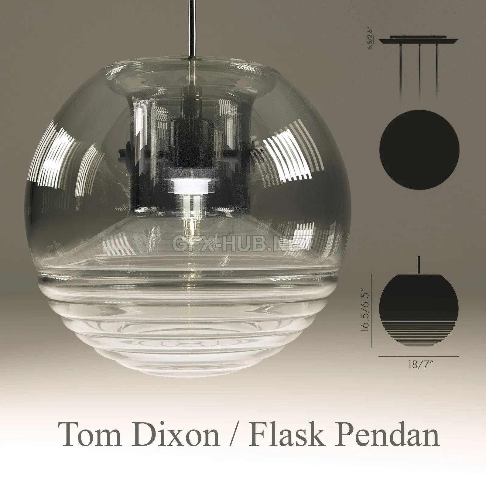 Acc_Tom Dixon  Flask Pendan – 205209