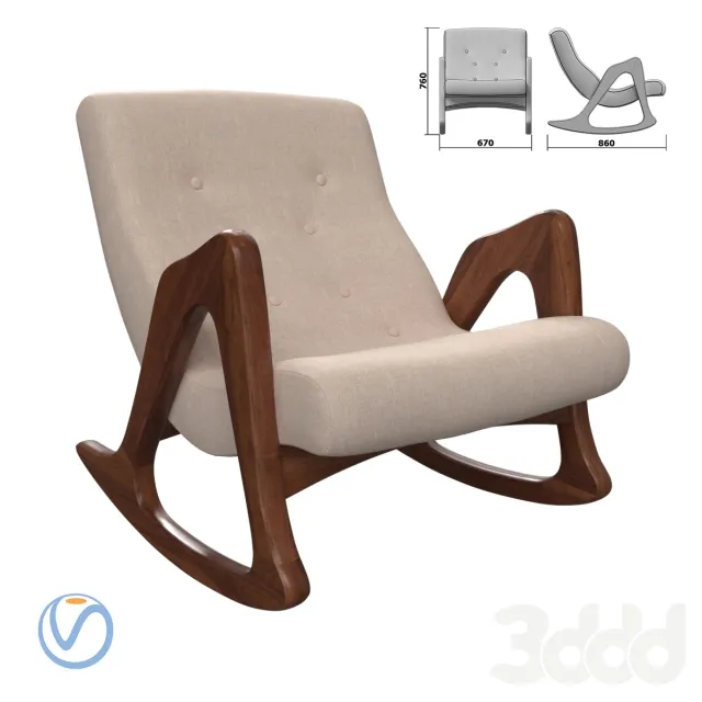 Adrian Pearsall Rocking Chair – 205311