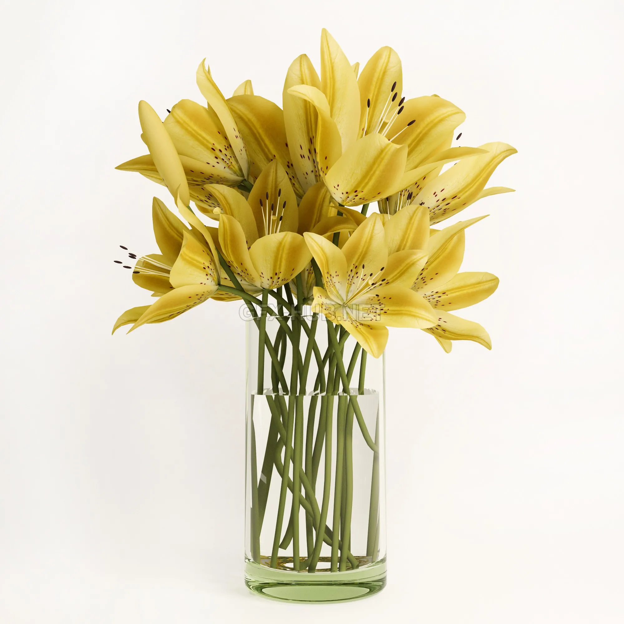 Amb_Bouquet of yellow lilies – 205637