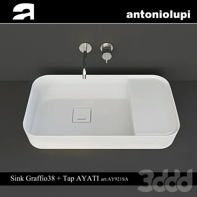 Antoniolupi Sink Graffio38 + Tap AYATI – 205891