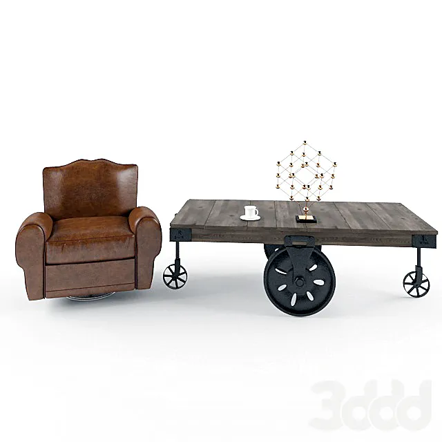 armchair and coffee table – 206133