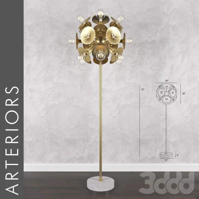 Arteriors keegan floor lamp – 206463