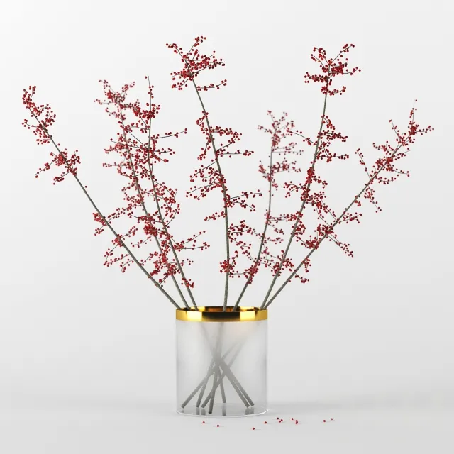 Autumn branches in glass vase – 206713