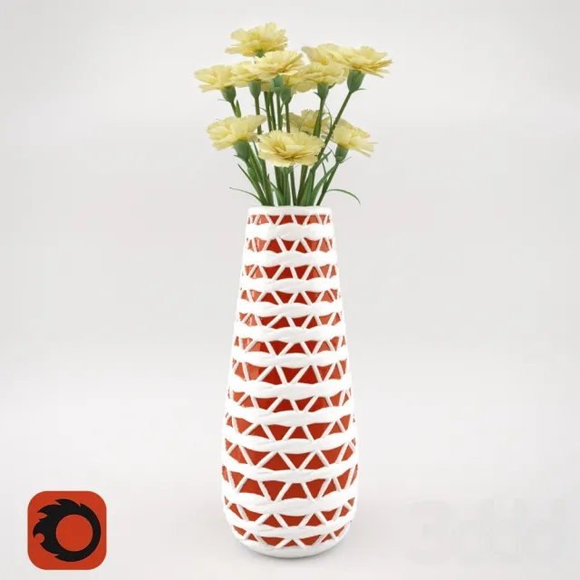 Azucar Orange Vase – 206781
