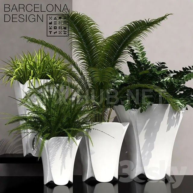 Barcelona design flowerpots set 02 – 207167