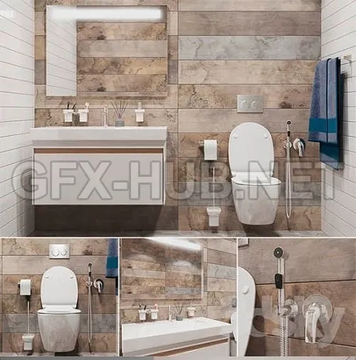 Bathroom set part 1 3D Model – 207395