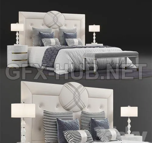 Bed Fendi Cameo Maxi Bed 3d model – 207643