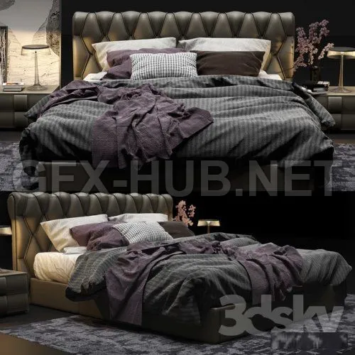 Bed Poltrona Frau Bluemoon 3D model – 207755