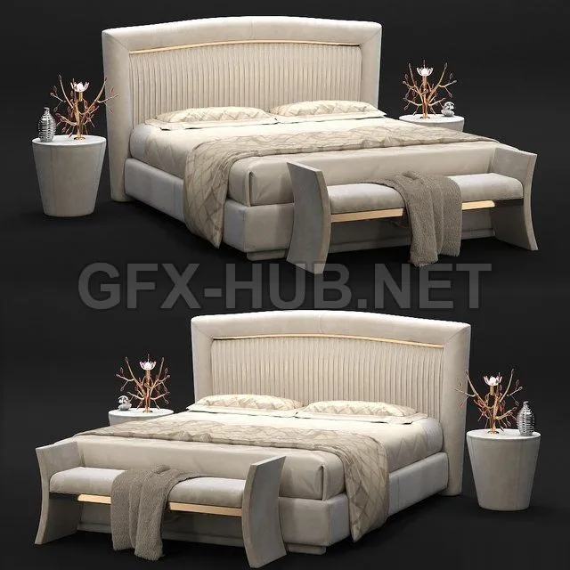 Bed Portofino Plisse and couch Richard – 207757