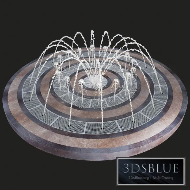 Round fountain dry 3DS Max - thumbnail 3