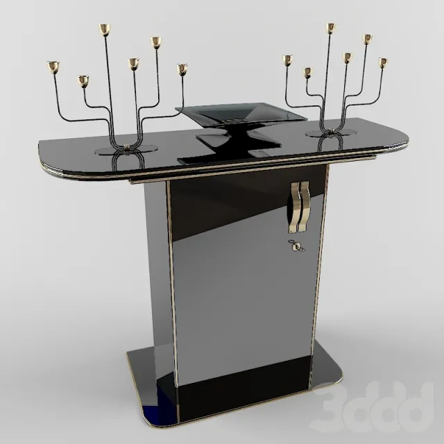 Black and Gold console with decor – 208281