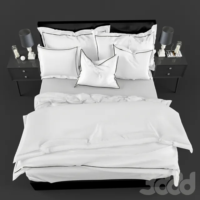 black and white bed – 208283