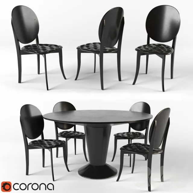 Black Table and chairs – 208319