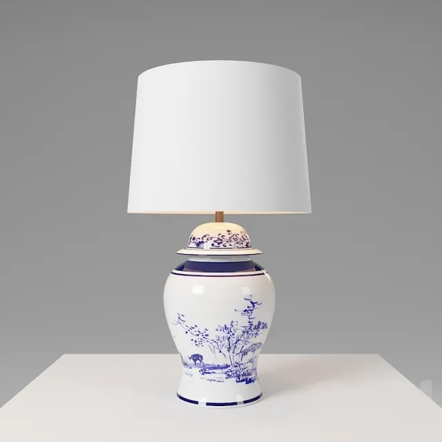 BLUE PORCELAIN TABLE LAMP – 208423