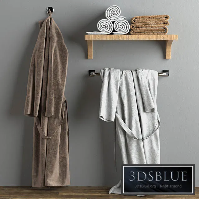 Bathrobes and towels 3DS Max - thumbnail 3