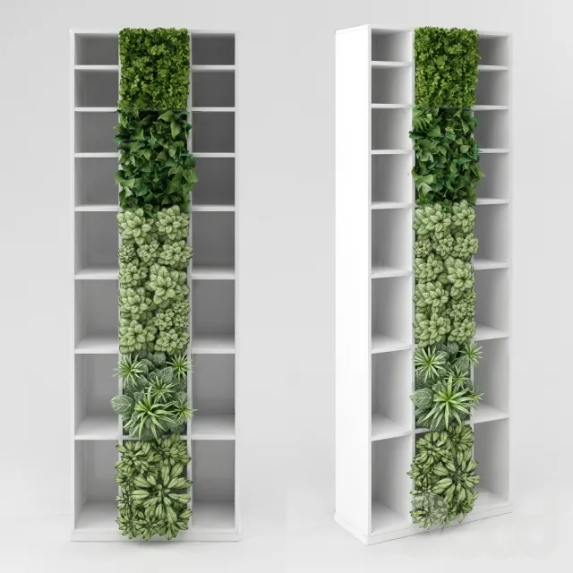 Bookshelf with vertical garden PART_2 – 208697