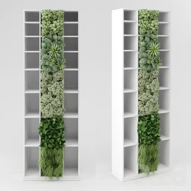 Bookshelf with vertical garden PART_3 – 208699