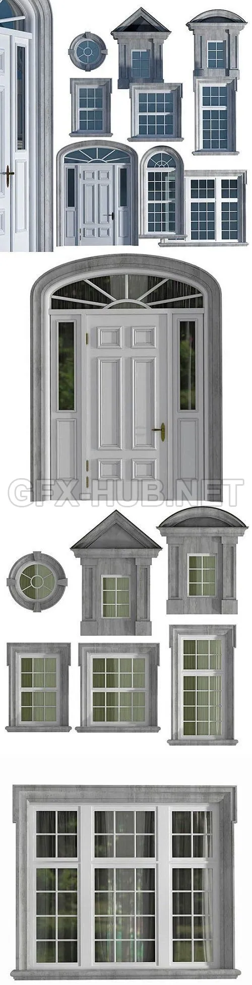 British classical style windows and doors set – 208971