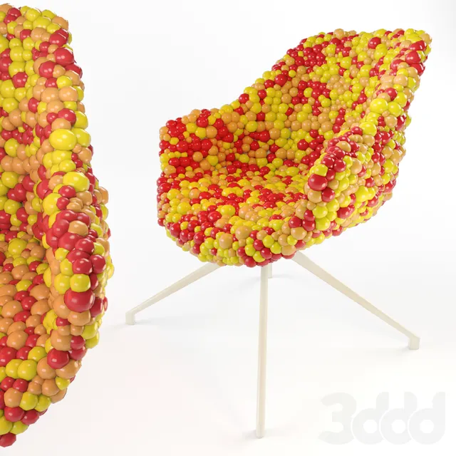 Candy Chair – redorange and yellow – 209325