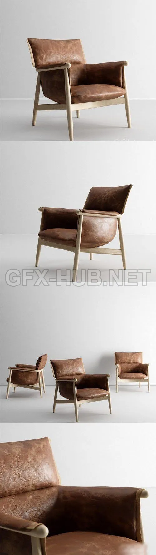 Carl Hansen Lounge Chair E015 3D Model – 209441
