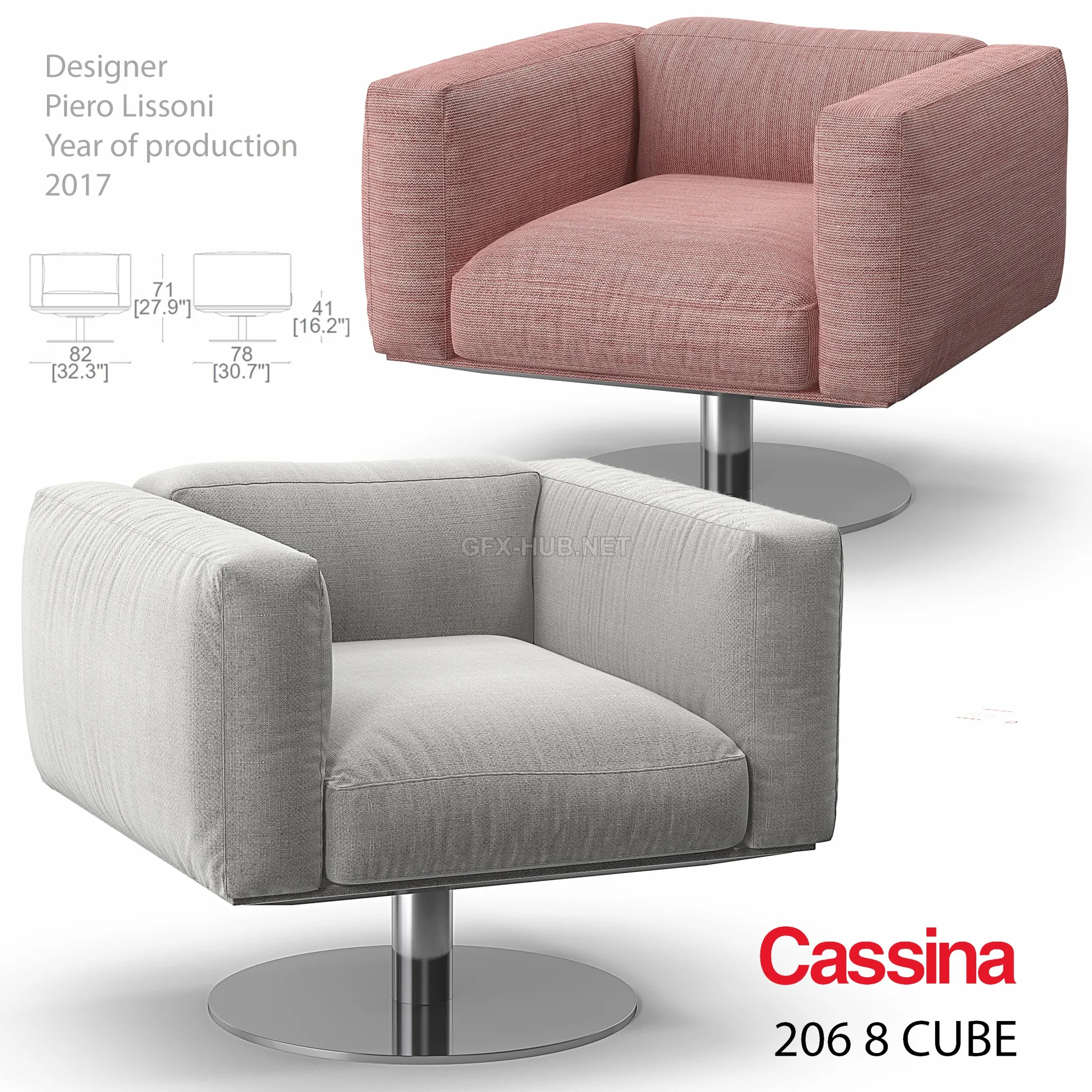 Cassina 206 8 Cube armchair – 209639