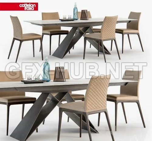 Cattelan Italia Arcadia couture chair Premier table – 209765
