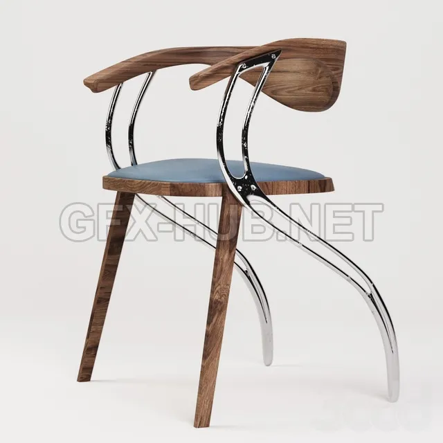 Chair Metal Wood – 210055