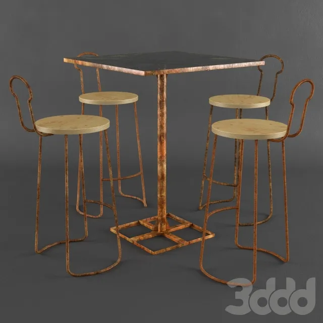 ChairTabe Rusty metal in Me by architect Solmaz Fooladi – 210159