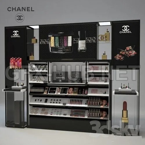 Chanel Cosmetics Display 3D Model – 210205