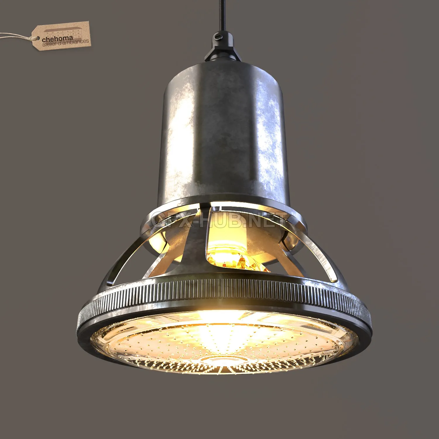 Chehoma Hanging Lamp In Nickel Eiffel – 210255