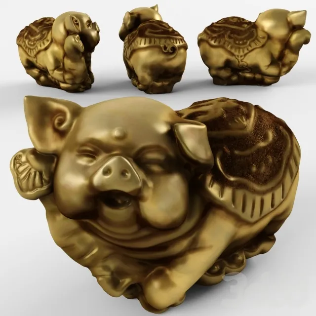 Chinese Copper Animal Fu Wealth Fengshui Zodiac – 210401