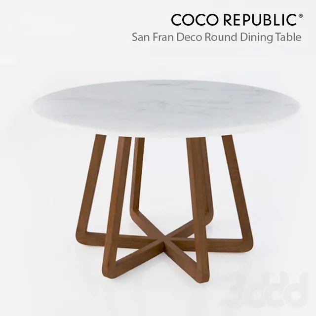 Coco Republic San Fran Deco Round Dining Table – 210965