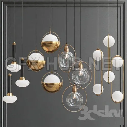 Collection of Pendant Lights 3d models – 211089