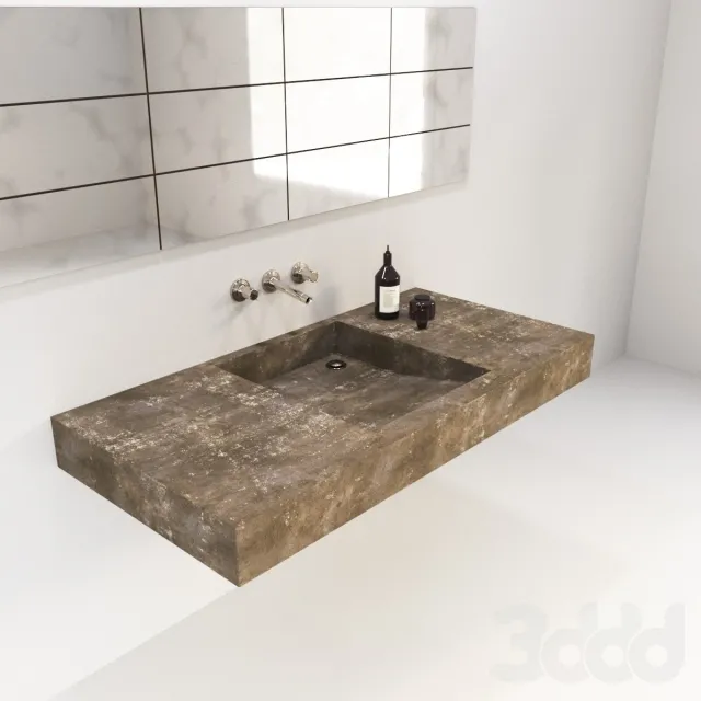 concrete washbasin + декор – 211229