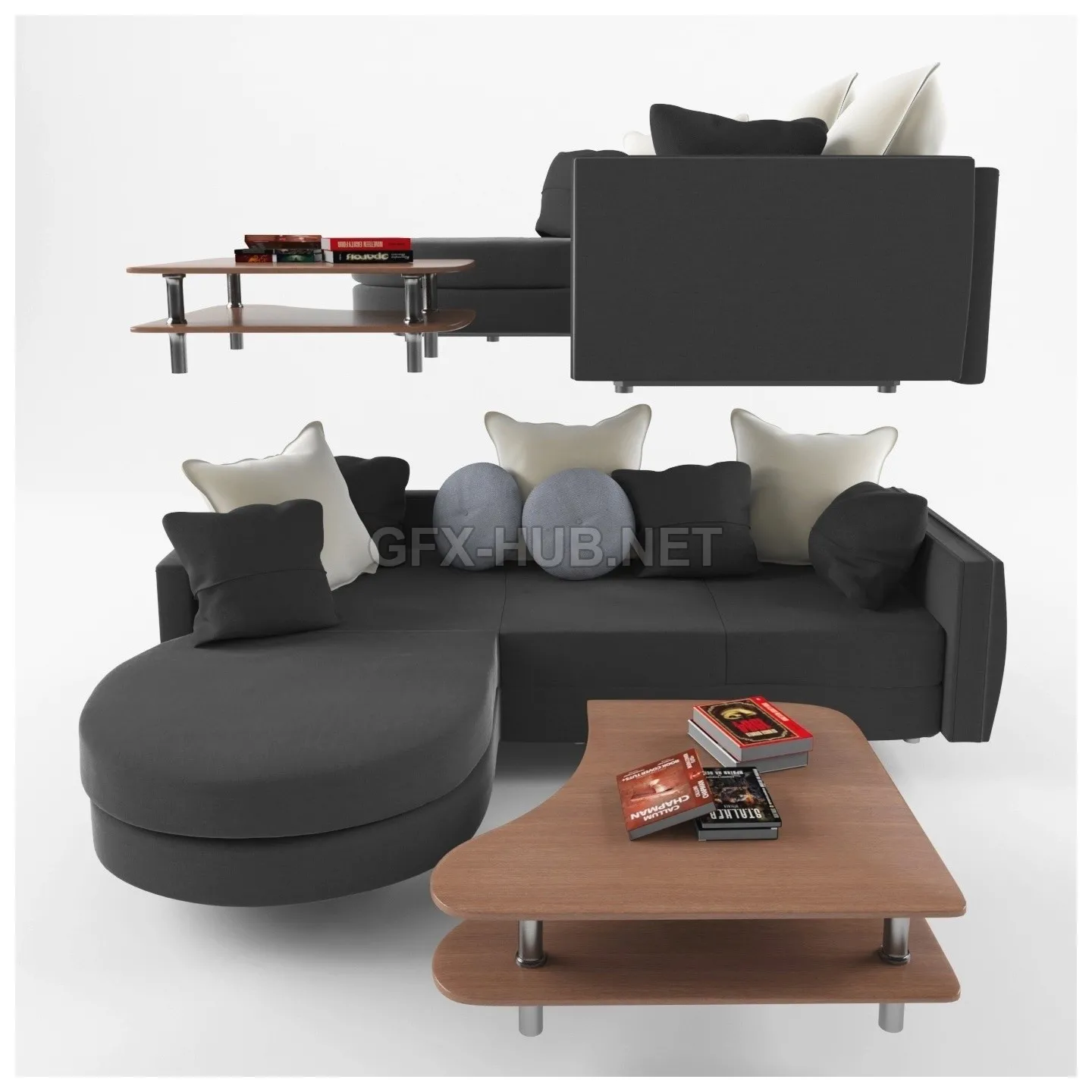 Corner sofa with coffee table – 211383