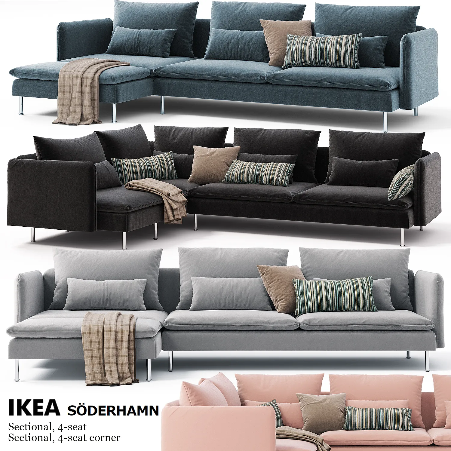 Corner Sofas Ikea SODERHAMN Sectional – 211385