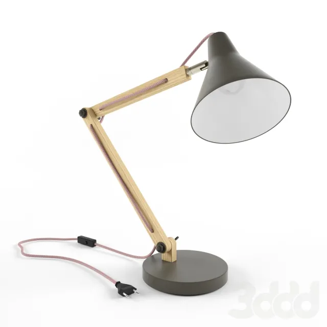 CrateBarrel_Rex Grey Desk Lamp – 211489