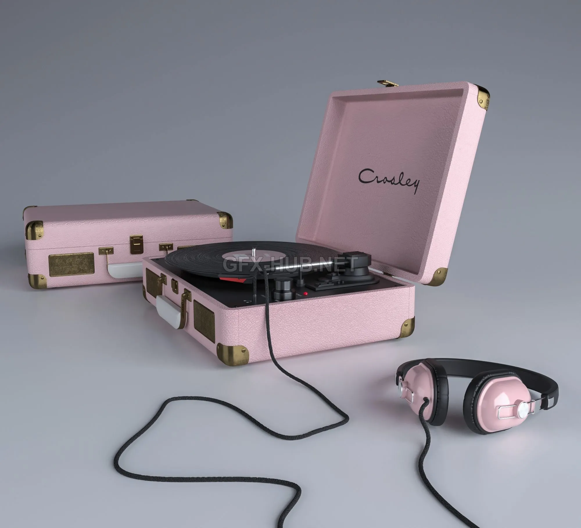 Crosley Vinyl pink player 3D MODEL – 211533